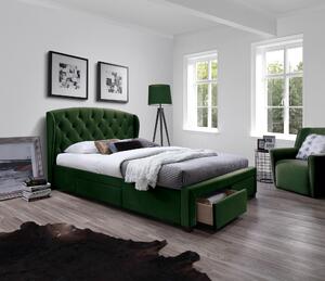 Zondo Bračni krevet 160 cm Saron (tamno zelena) (s podnicom). 1008004