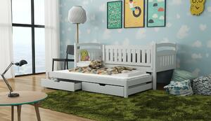 Zondo Dječji krevet 80 x 180 cm GLYNDA (s podnicom i prostorom za odlaganje) (bijela). 1013021