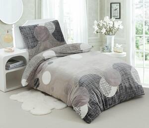 Siva posteljina za krevet za jednu osobu od mikropliša 140x200 cm Pompas – My House
