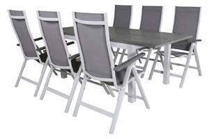 Stol i stolice set Dallas 636Metal, Tekstil