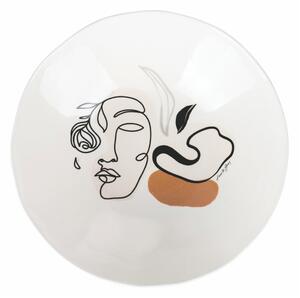 Keramička zdjela za salatu Villa d'Este Face to Grey, ø 32 cm