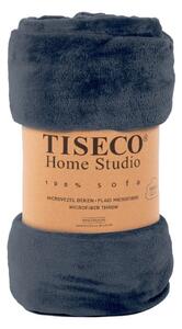 Tamno plavi prekrivač od mikropliša za bračni krevet 220x240 cm Cosy - Tiseco Home Studio