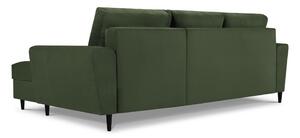 Zelena kutna sofa od samta Kooko Home Jazz, desni kut