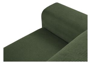 Zelena kutna sofa od samta Kooko Home Jazz, desni kut