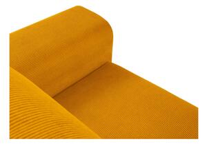 Narančasta kutna sofa od samta Kooko Home Jazz, lijevi kut