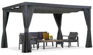 Pergola za terasu sa zavjesama Alicante 3x4 antracit Garden Point