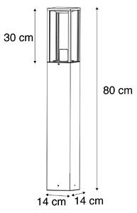 Pametna stojeća vanjska svjetiljka crna 80 cm uklj. Wifi ST64 - Charlois