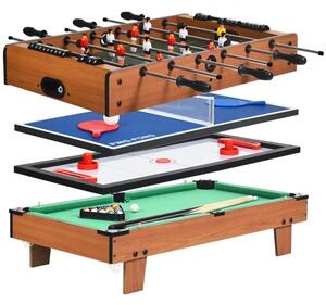 Stol za igru 4 na 1: biljar, stolni tenis, zračni hokej i stolni nogomet, 81 x 43 x 30,5 cm