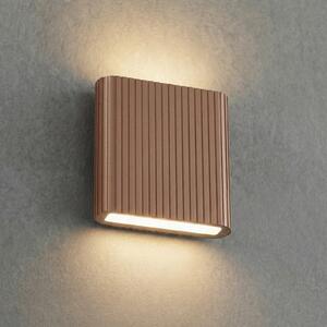 Lucande Raija vanjska zidna LED svjetiljka, tamno smeđa, visina 19 cm, CCT, Smeđa / hrđa, Aluminij