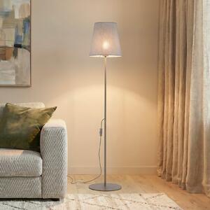 TK Lighting Podna svjetiljka Elizabeth, pijesak/bež, lan, visina 152 cm, E27, Bež, Dnevni boravak/blagovaonica, Tkanina / tekstil