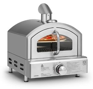 Klarstein Pizzaiolo Neo, plinska peć za pizzu, uključujući kamen za pizzu, termometar, nehrđajući čelik