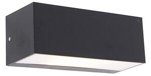 Pametna moderna zidna svjetiljka crna IP54 uklj. WiFi A60 - Houks