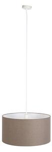 Country viseća svjetiljka bijela sa smeđom sjenilom 50 cm - Combi 1