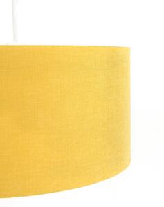 Viseća svjetiljka bijela sa žutom sjenilom 50 cm - Combi 1