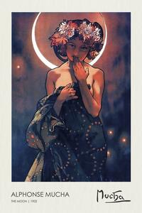 Reprodukcija The Moon (The Moon and The Stars Series) 1902, Alphonse Mucha