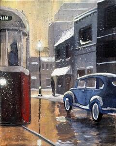 Ilustracija Streetcar in the Rain, Dave Rheaume Artist