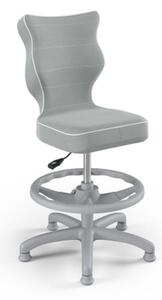 Dječja ergonomska radna stolica prilagođena visini od 119-142 cm - siva