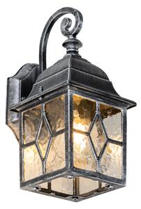 Romantična vanjska zidna lampa starinsko srebro - London
