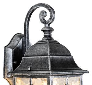 Romantična vanjska zidna lampa starinsko srebro - London