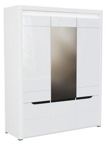 Ormar Revelmi 114, Sjajno bijela, Bijela, 205.5x164x54.5cm