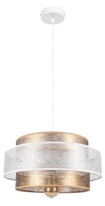 Luster na sajli GABI 1xE27/60W/230V zlatna/bijela pr. 40 cm
