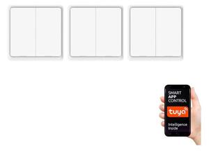 Immax NEO 07507C - SET 3x Prekidač s 2 tipke SMART 3xCR2430 Zigbee 3.0 Tuya