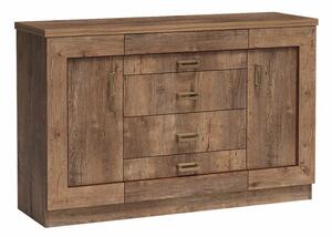 Komoda Lircava 105, Hrast lefkas, 90x140x44cm