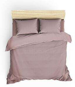 Svijetlo ružičasta pamučna satenska posteljina za bračni krevet s plahtom i prekrivačem 240x260 cm - Mijolnir