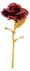 Vječna ruža sa zlatnom peteljkom SIF, crvena