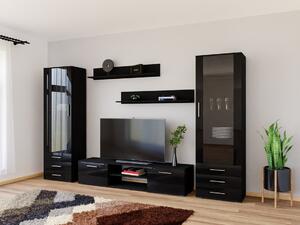 Dnevni boravak Tornola 109, Sjajno crna, Crna