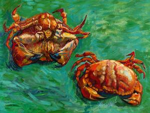 Reprodukcija umjetnosti Two Crabs (Vintage Seaside) - Vincent van Gogh, (40 x 30 cm)