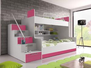 Dvokatan krevet Salmere 111, 90x200, Medijapan, Laminirani iveral, 120x254x166cm