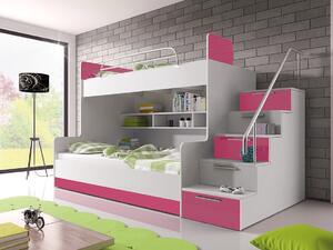 Dvokatan krevet Salmere 111, 90x200, Medijapan, Laminirani iveral, 120x254x166cm