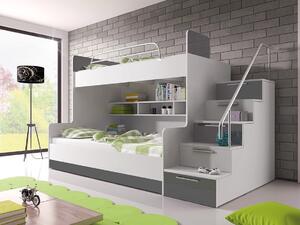 Dvokatan krevet Salmere 111, 90x200, Laminirani iveral, Medijapan, 120x254x166cm