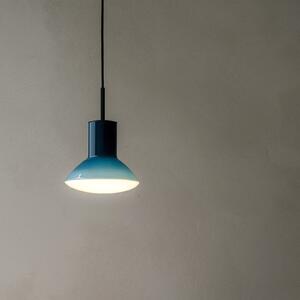 GRUPA Grupa Onda viseća lampa, plava, Ø 17 cm, staklo, GU10, prigušiva, Plava, Dnevni boravak/blagovaonica, Aluminij