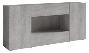 Komoda Austin V100, Boja betona, S ladicama, S vratima, 85x182x38cm