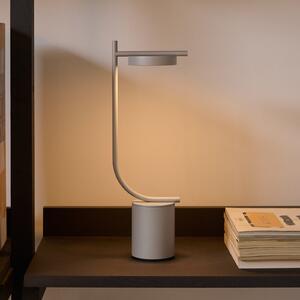 GRUPA Grupa Igram LED punjiva stolna lampa, siva, 40 cm, IP44, prigušiva, Sivo, Dnevni boravak/blagovaonica, Aluminij