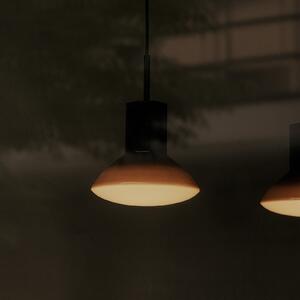 GRUPA Grupa Onda viseća lampa, smeđa, Ø 17 cm, staklo, GU10, prigušiva, Smeđa / hrđa, Dnevni boravak/blagovaonica, Aluminij
