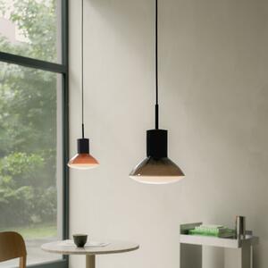GRUPA Onda viseća lampa, breskvaste boje, Ø 17 cm, staklo, GU10, prigušiva, Ružičasta ruža, Dnevni boravak/blagovaonica, Aluminij