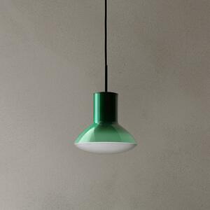 GRUPA Grupa Onda viseća lampa, zelena, Ø 17 cm, staklo, GU10, prigušiva, Zelena, Dnevni boravak/blagovaonica, Aluminij