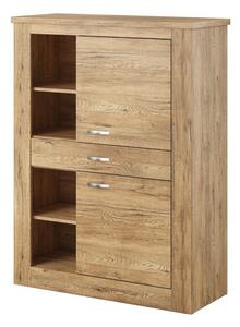 Vitrina Austin AA103, Hrast, S vratima, S ladicama, 132.3x98.6x41cm