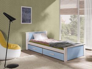 Krevet Henderson 116, Bijela, Plava, 72x109cm, Bor