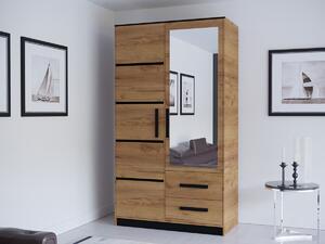 Ormar Hartford 212, Crna, Obrt zlatni hrast, 202x103x40cm, Bukva