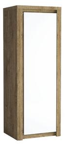 Ormar Etrmona 101, Ribbeck hrast, Sjajno bijela, 197x72x59cm