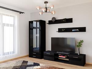 Dnevni boravak Tornola 115, Sjajno crna, Crna
