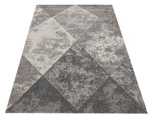 Moderni sivi tepih s motivom romba za dnevni boravak Širina: 120 cm | Duljina: 170 cm