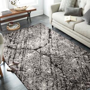 Moderni smeđi tepih s motivom koji podsjeća na mramor Širina: 120 cm | Duljina: 170 cm