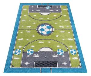 Moderan tepih za dječju sobu za dječake s motivom nogometnog igrališta Širina: 160 cm | Duljina: 220 cm