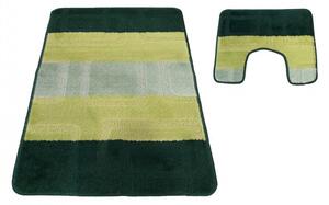 Dvodijelni set neklizajućih tepiha zelene boje 50 cm x 80 cm + 40 cm x 50 cm