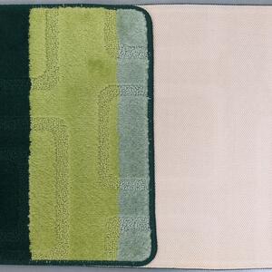 Dvodijelni kupaonski set tepiha zelene boje 50 cm x 80 cm + 40 cm x 50 cm